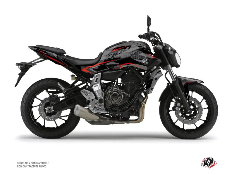 KIT DECO YAMAHA MT-07 2021-2024 AIRLINE NOIR-ROUGE