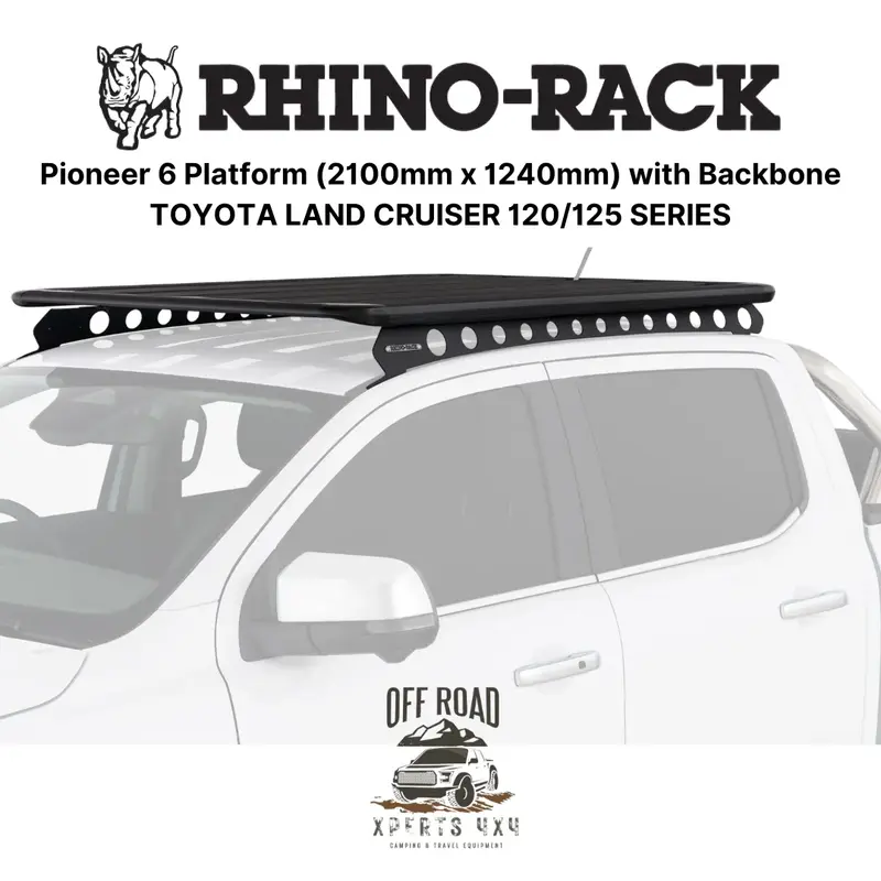 Kit Galerie de Toit 2100x1240mm avec Backbone | Toyota Land Cruiser 120/125 - RHINO-RACK