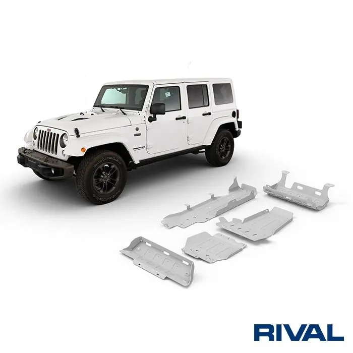 Kit Protections Inférieures Jeep Wrangler JK 2007-2018 Aluminium 6mm - Rival4x4