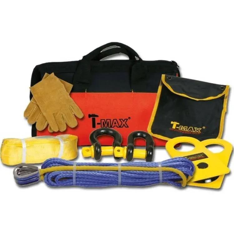 Kit Treuillage 4x4 T-MAX – Corde Synthétique 15m + Accessoires OffRoad