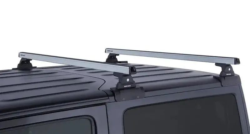 Kit x2 Barres de Toit 1500mm Heavy Duty (Système Backbone) - Jeep Wrangler JK 2 portes - RHINO-RACK