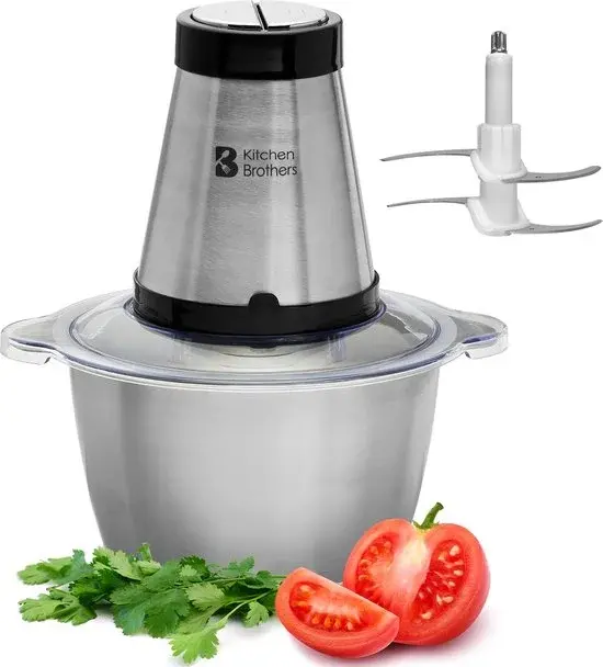 KitchenBrothers Hachoir 300W 1,8L Inox - Nouveau Outlet