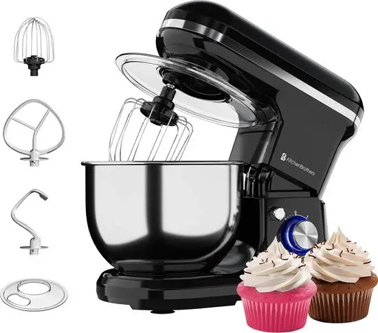 KitchenBrothers Robot de cuisine 1200W Noir 5L - Neuf Outlet