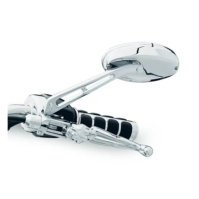 Kuryakyn Ellipse Motorcycle Mirror Set Chrome HD