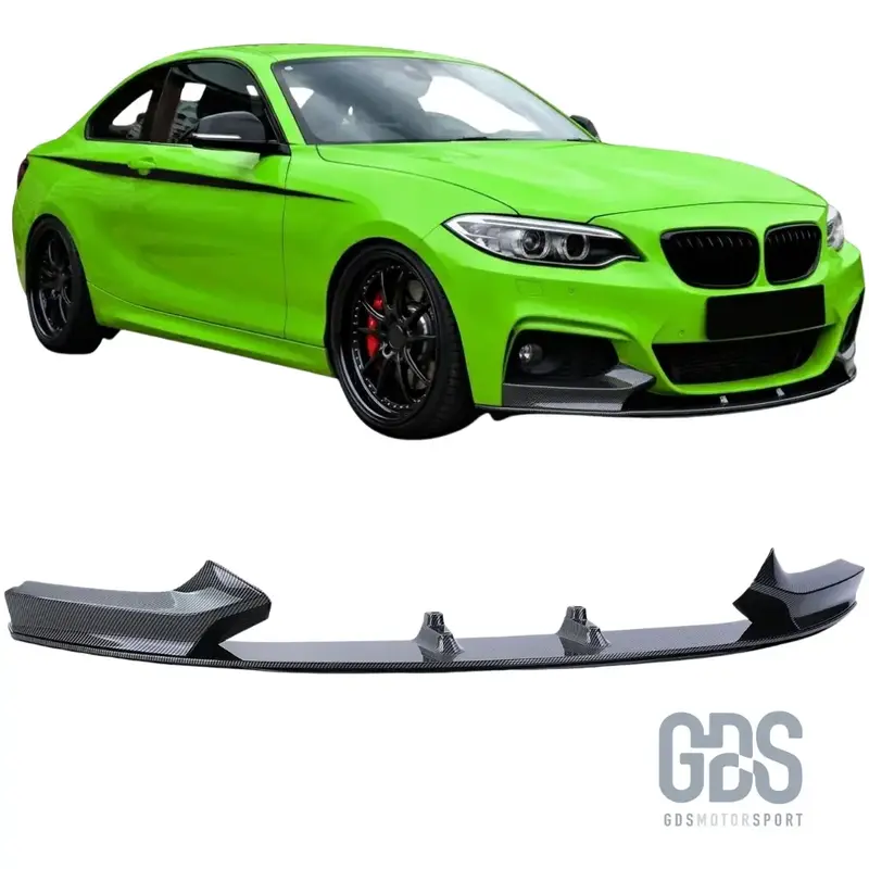 Lame Avant Look M235 Aspect Carbone pour Pare-choc Pack M BMW Série 2 F22 F23