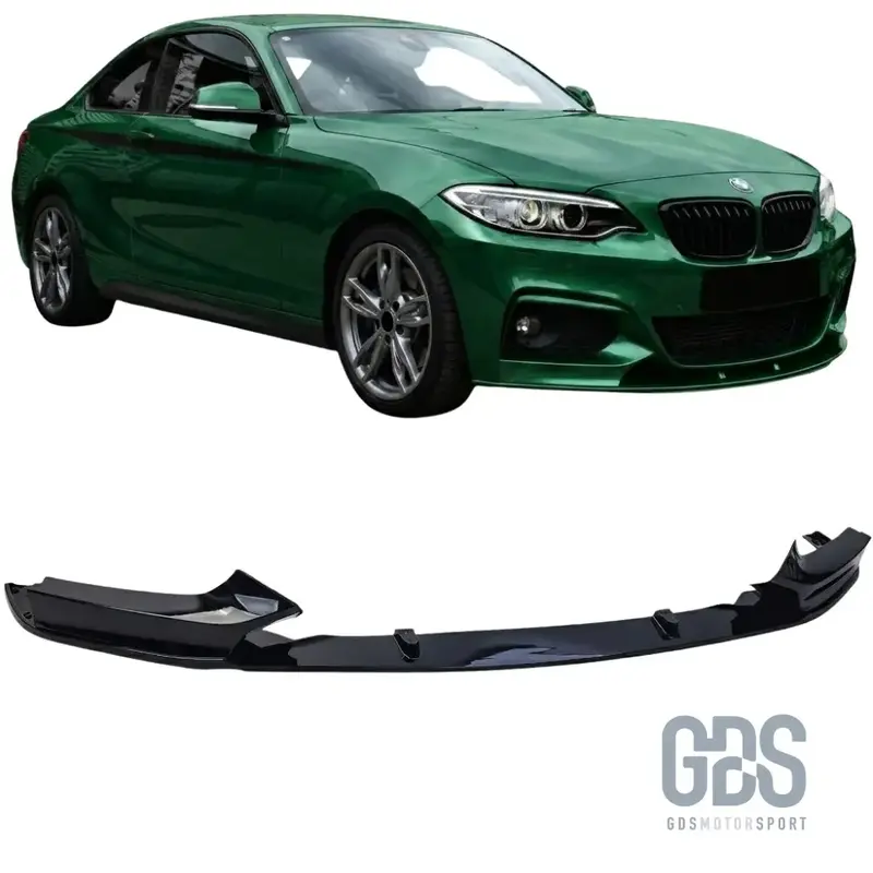 Lame Avant M Performance Noir Brillant pour Pare-choc Pack M BMW Série 2 F22 F23