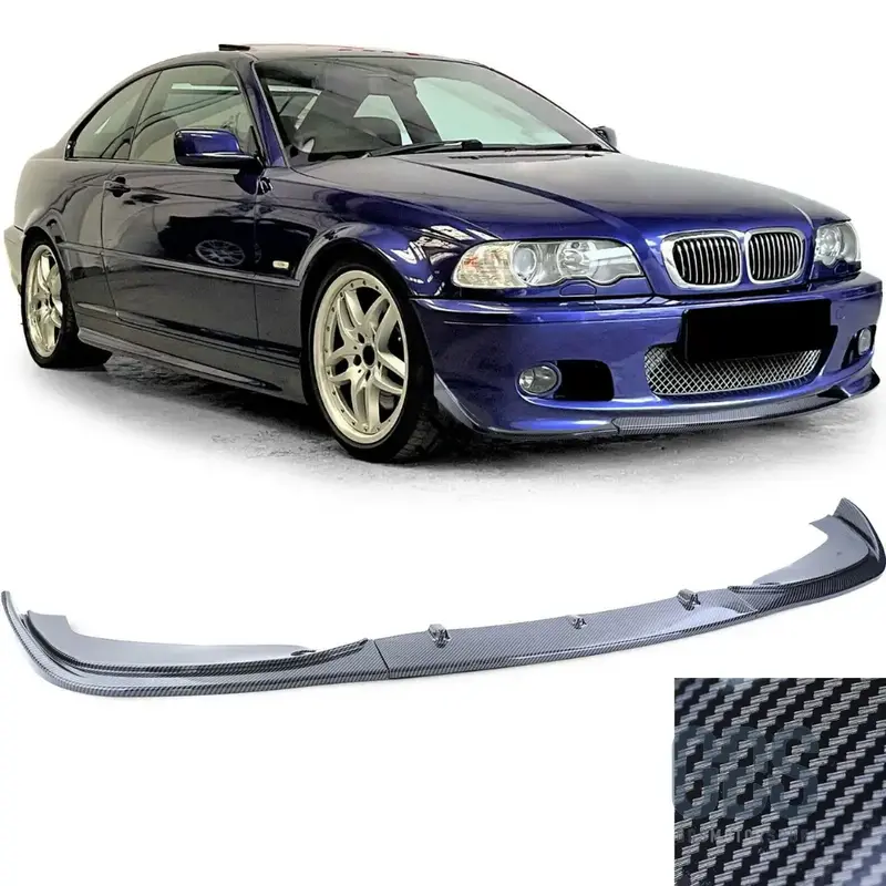 Lame M Performance Look Carbone 3D pour Pare-choc Avant Look M2 BMW Série 3 E46