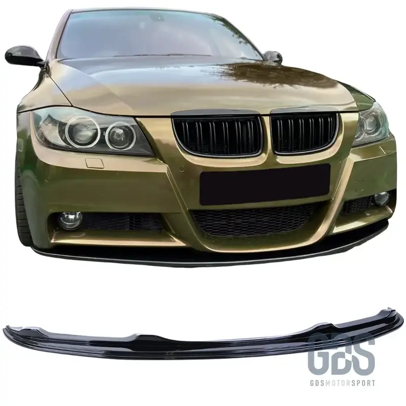 Lame M Performance Pare-Choc Avant BMW Série 3 E90/E91 Pack M Phase 1 Noir Brillant