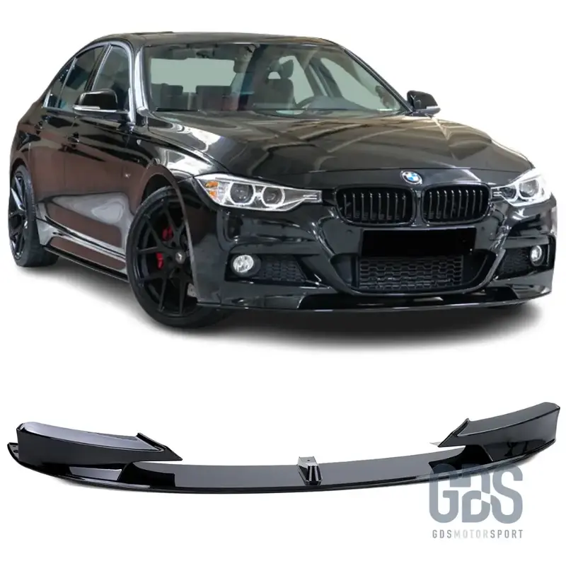 Lame M Performance pare-choc avant Noir Brillant pour BMW Série 3 F30 / F31 Pack M