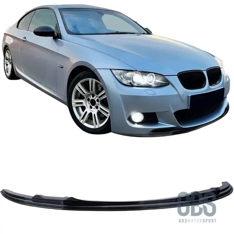 Lame M Performance pare-choc avant Pack M BMW E92 E93 Phase 1 Noir Brillant