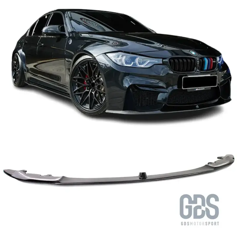 Lame M Performance pare-choc avant Vrai Carbone Look M3 BMW Série 3 F30 / F31