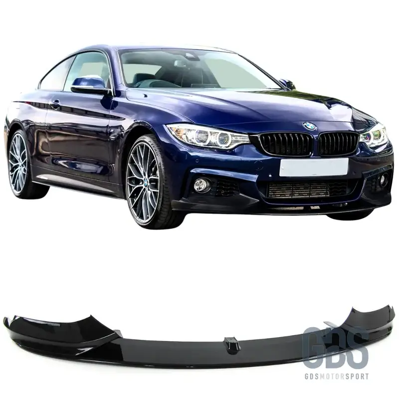Lame M Performance pour Pare choc pack M avant BMW F32/ F33/ F36 Noir Brillant