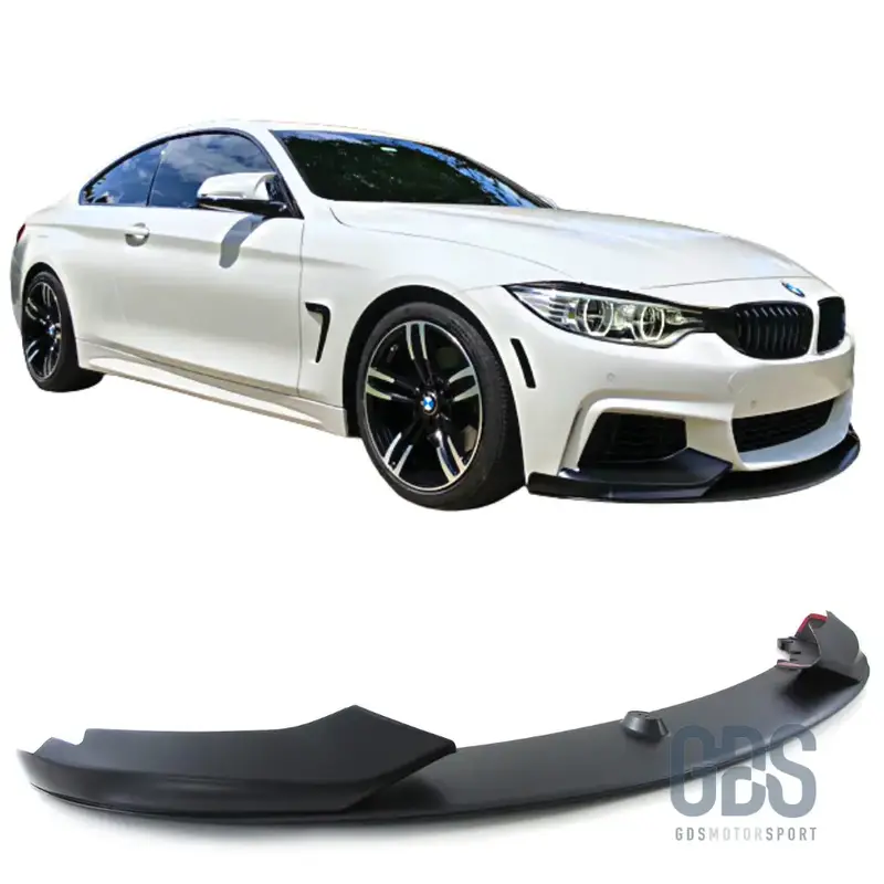 Lame M Performance pour Pare-choc Pack M avant BMW F32 F33 F36 Noir Mat
