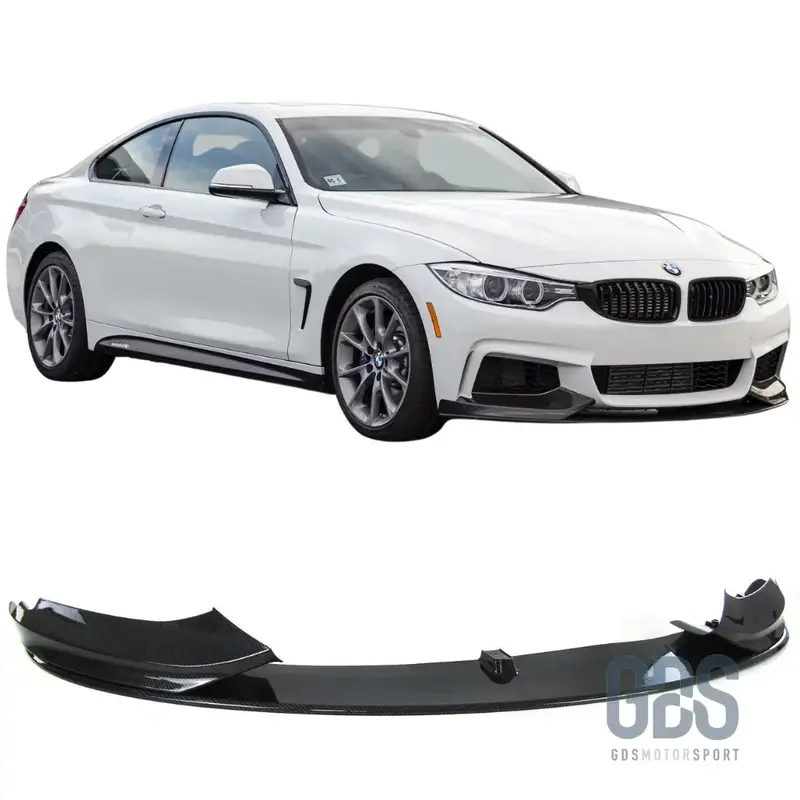 Lame M Performance pour Pare-choc Pack M BMW F32 F33 F36 Look Carbone 3D
