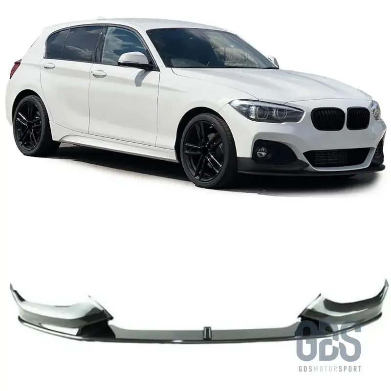 Lame M Performance V1 pour Pare-choc Avant Pack M BMW Série 1 F20 F21 Phase 2 LCI Look Carbone