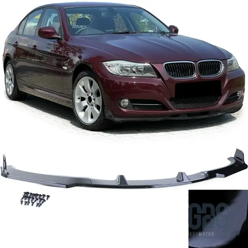 Lame M Sport Pare-Choc Avant BMW Série 3 E90/E91 Phase 2 LCI Noir Brillant
