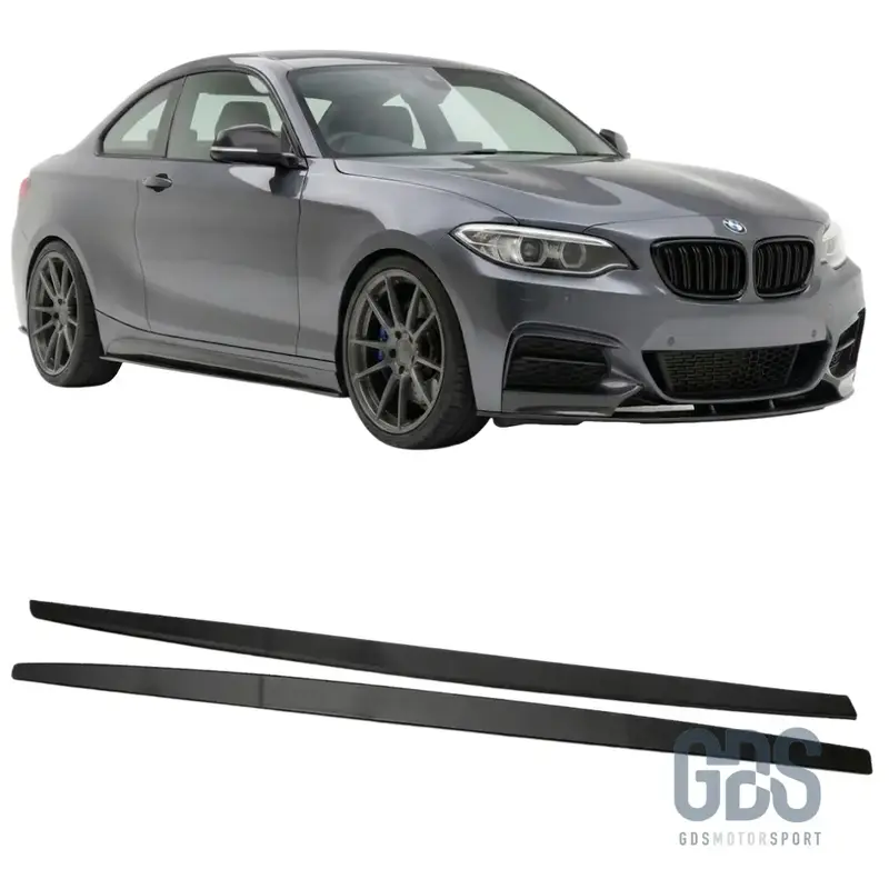 Lames de Bas de Caisse M Performance Noir Mat pour BMW Série 2 F22 F23