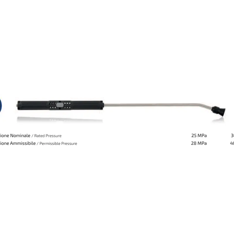 Lance simple EXS28 SQR 1700 mm - Acier inoxydable