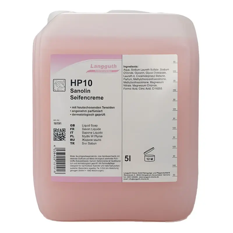 Langguth HP10 Sanolin Crème savon 5l