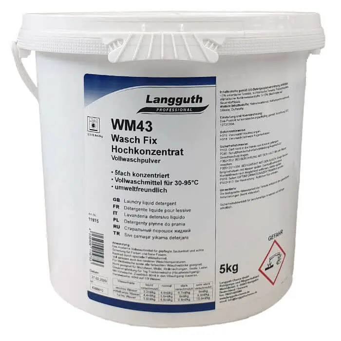 Langguth WM43 Wasch Fix Poudre à laver haute concentration 5kg