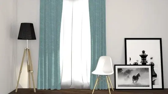 Larson Luxe Rideau Occultant Tissé Menthe-Turquoise - Nouveau Outlet
