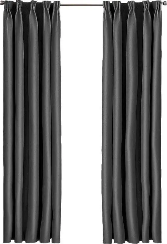 Larson Luxe Rideau occultant uni 1,5x2,5m Gris foncé - Neuf