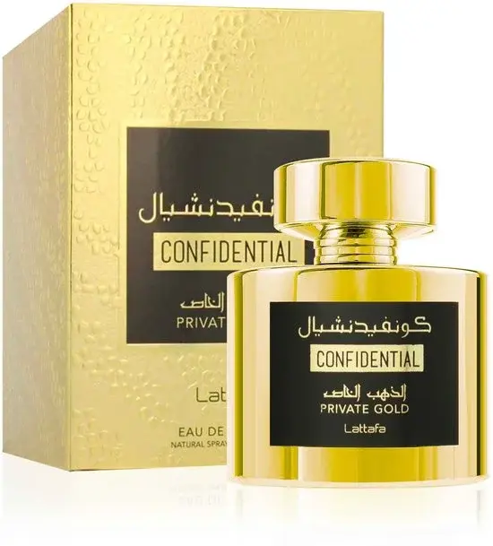 Lattafa Confidential Private Gold Parfum 100ml - Nouveau Outlet