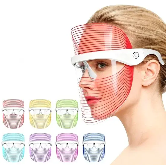 LED Gezichtsmasker 7 Kleuren Draadloos - Gebruikt