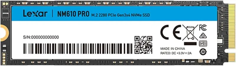 Lexar NM610PRO 2 To M.2 PCIe NVMe SSD - Nouveau Outlet