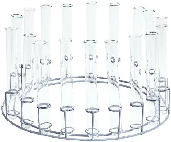 Loberon Couronne avec petits vases Romévine Argent/Transparent - Nouvelle Outlet