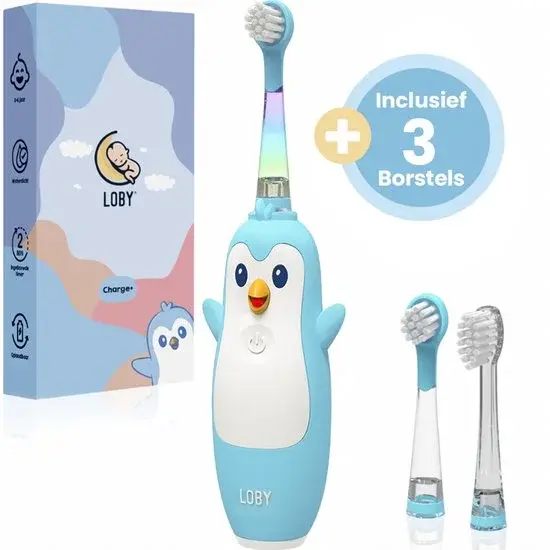 Loby Penguin Brosse à Dents Électrique Enfant Bleu - Neuf Outlet