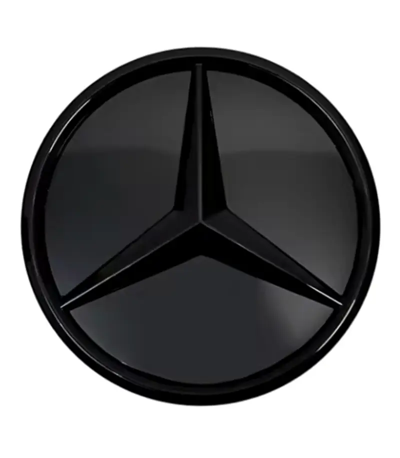 Logo de calandre emblème à l'étoile Mercedes-Benz Noir Brillant