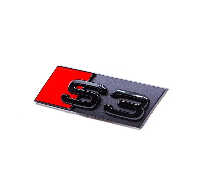 Logo de Calandre Noir Badge AUDI S3 look Black Edition