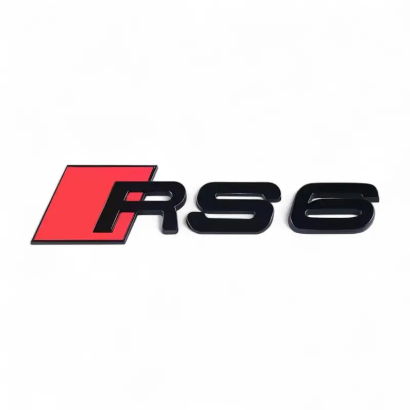 Logo de coffre noir Badge AUDI RS6 Black Edition