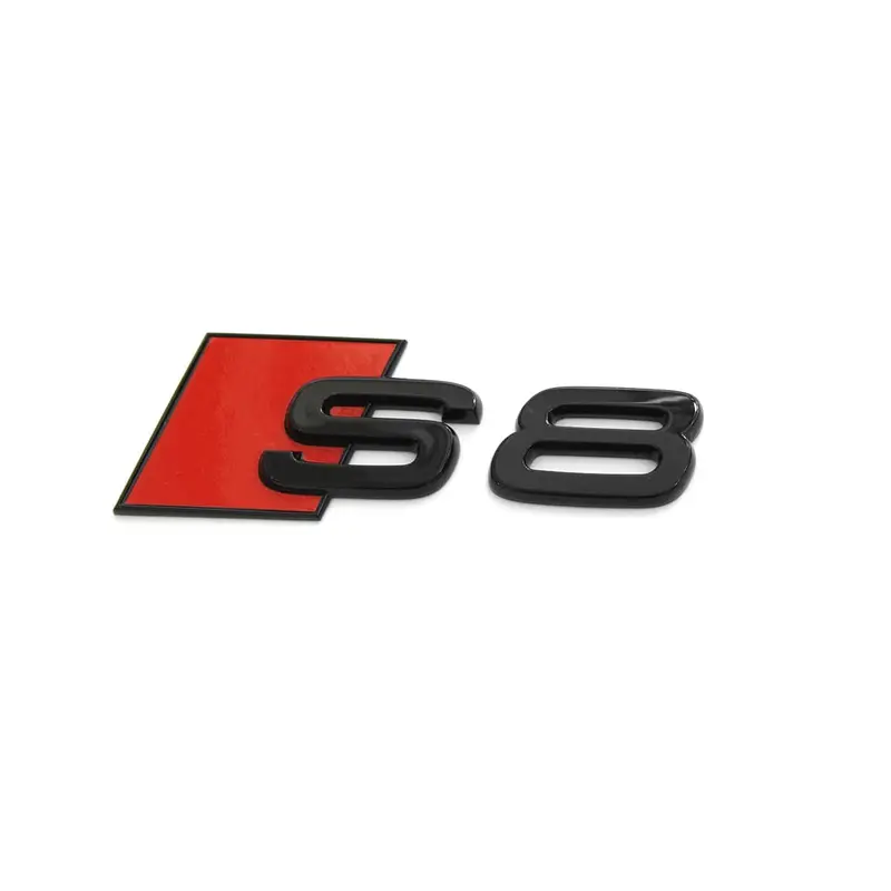 Logo de coffre noir Badge AUDI S8 Black Edition
