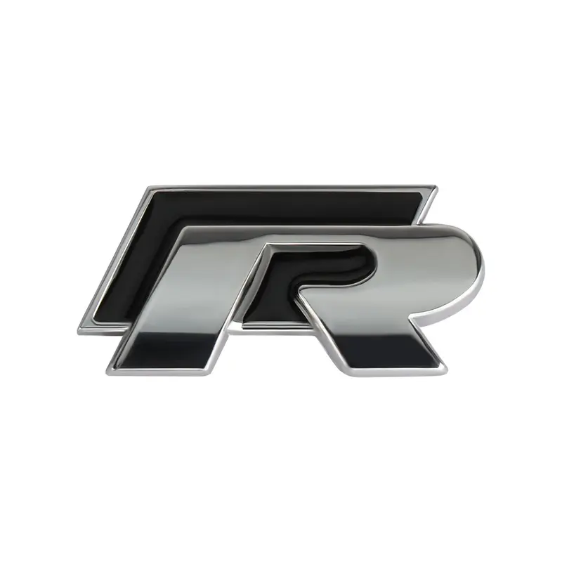 Logo de coffre R pour VW Polo Passat Golf Tiguan T-Roc Touareg R - Noir ou Rouge