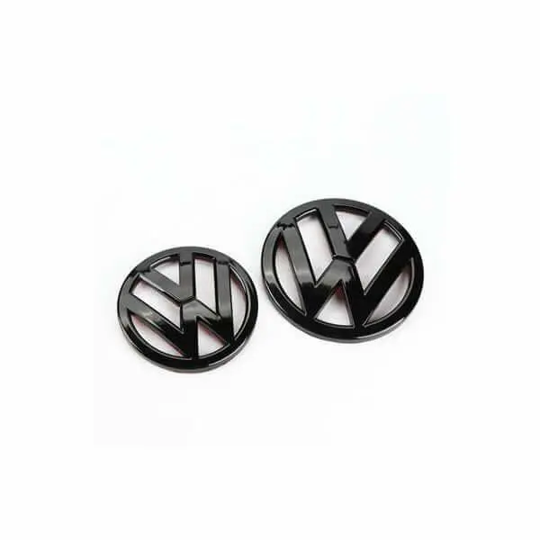 Logo Noir Brillant pour Volkswagen Scirocco MK3 emblème calandre coffre avant arrière VW  110mm 90mm