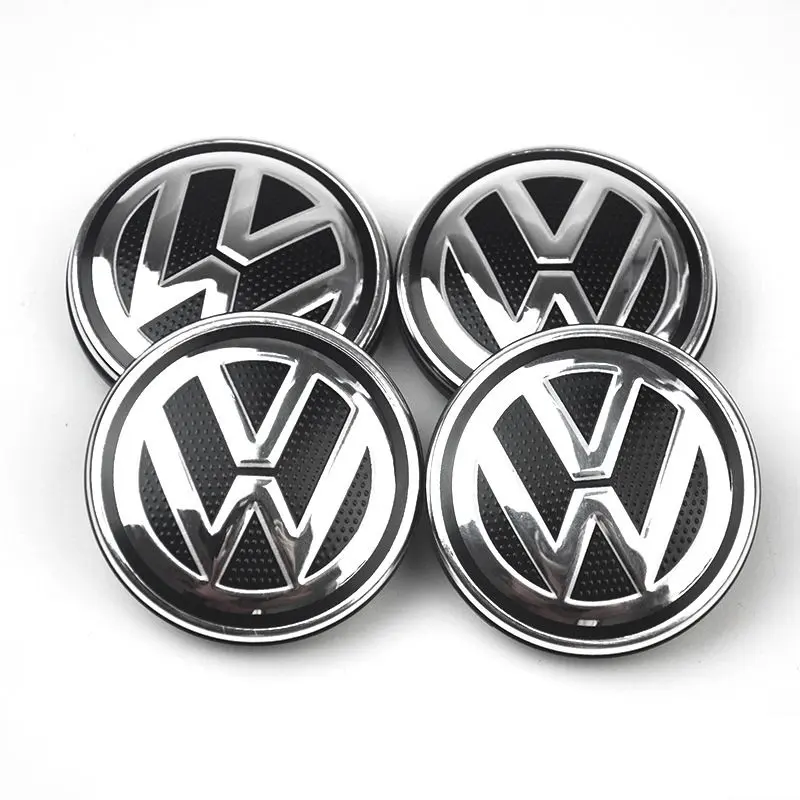 Lot 4 Cache Moyeu Volkswagen VW 65mm Jante Centre De Roue