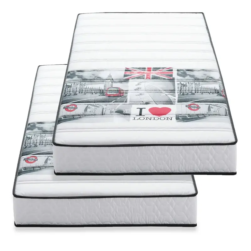 Lot de 2 matelas 90x190 5 zones de confort Ferme - Neuf Outlet