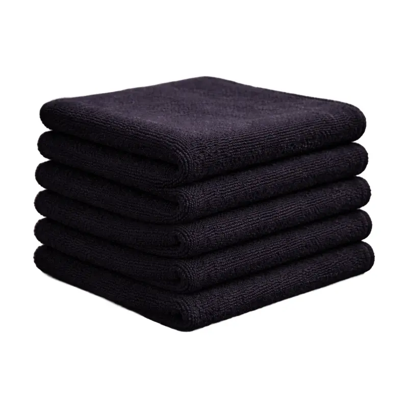 Lot de 5 microfibres professionnelles noires 300 g/m² EcoClean®