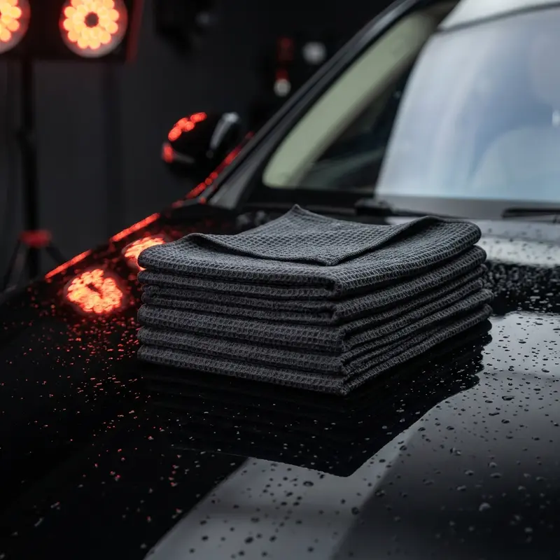 Lot de microfibres vitres gaufrées – zéro traînée, zéro peluche