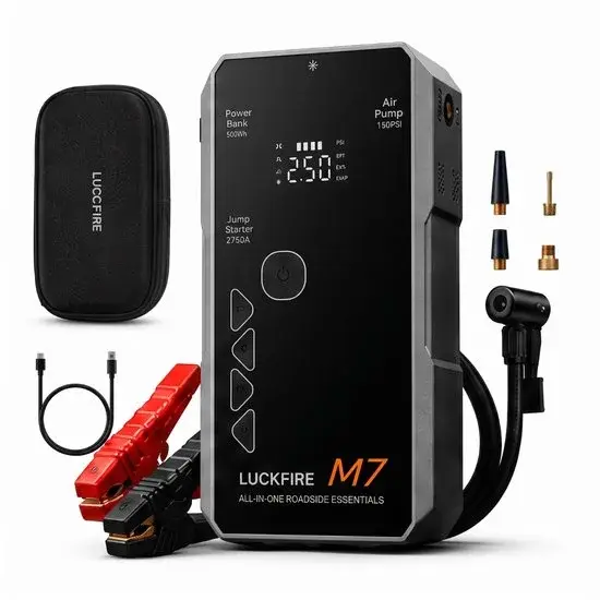 Luckfire M7 Jumpstarter Compresseur Voiture 12V - Neuf Outlet