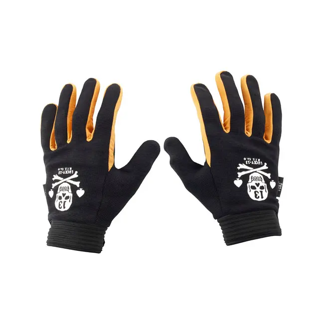 Lucky 13 Gants de moto Pirate avec tête de mort