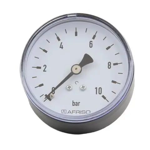 Manomètre 0-10 bar Ø63 mm, raccord arrière 1/4'' (sans logo)
