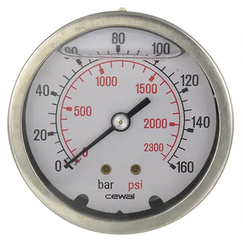 Manomètre glycériné 0–250 bar
