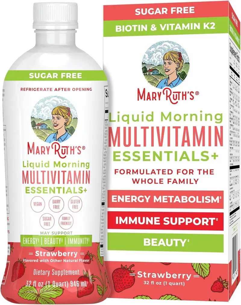 MaryRuth Organics Multivitamine liquide végétalienne du matin - Nouveau Outlet