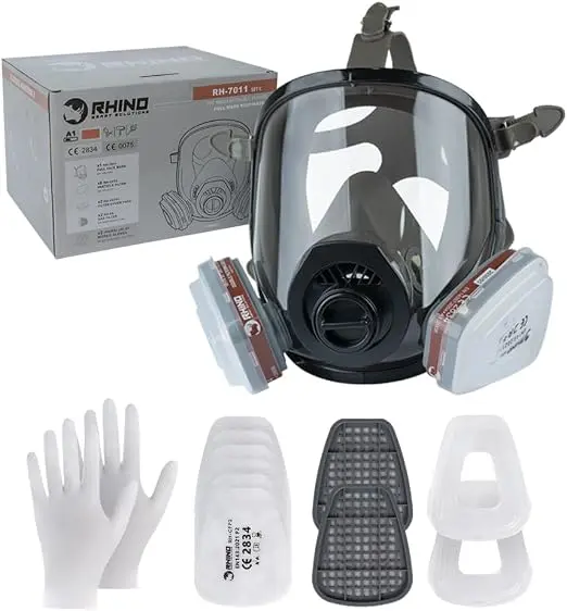 Masque à Gaz Complet Respirateur RHINO Réutilisable pour Vapeurs Organiques