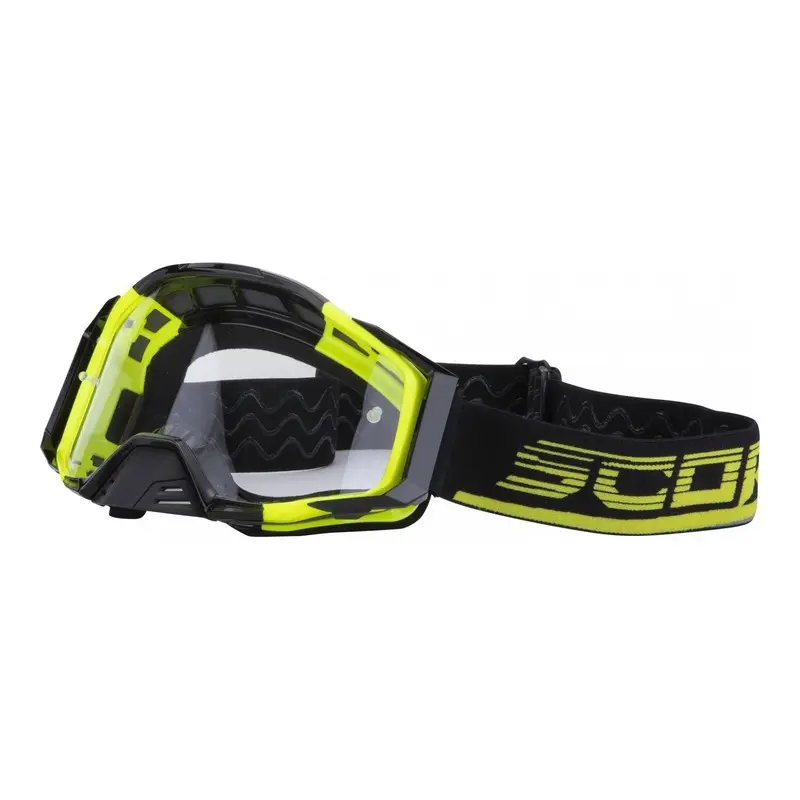 MASQUE CROSS SCORPION JAUNE FLUO NOIR E21