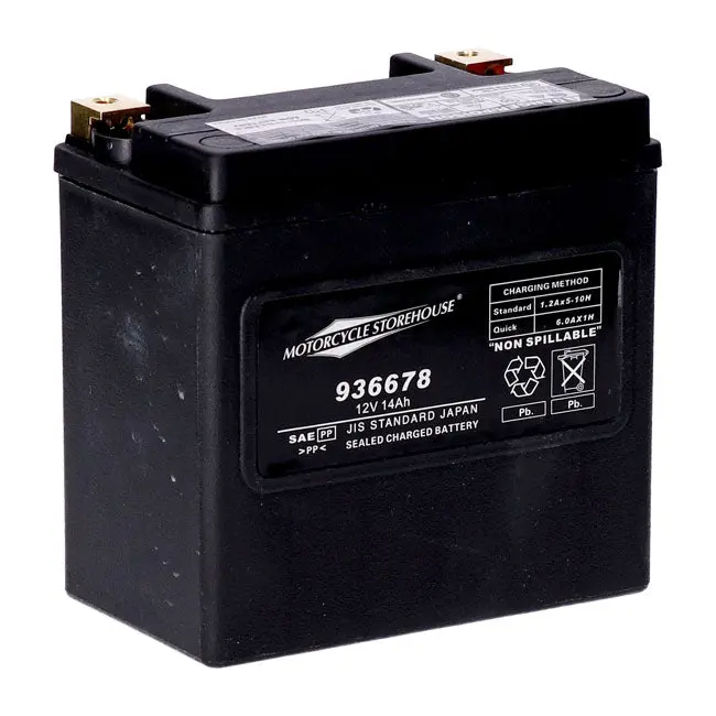 MCS 12V AGM Battery 14Ah Left+ 240CCA