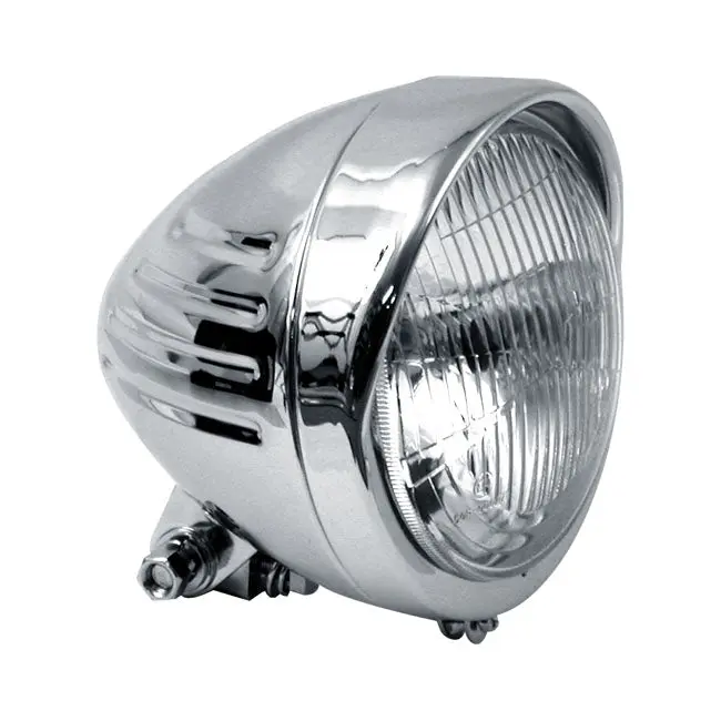 MCS 5-3/4" Bullet Ribbed avec Visière Chrome